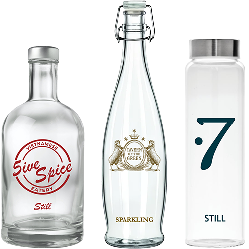 R4 Brands Custom Printed Premium Glass Bottles